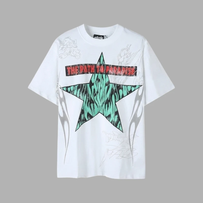 hellstar-salvation-star-t-shirt-front-view.webp Hellstar Salvation Star T-Shirt - Image 1