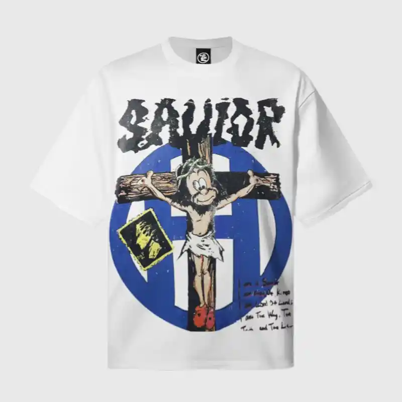 hellstar-savior-printed-t-shirt-white.webp Hellstar Savior Printed T-Shirt - Image 1