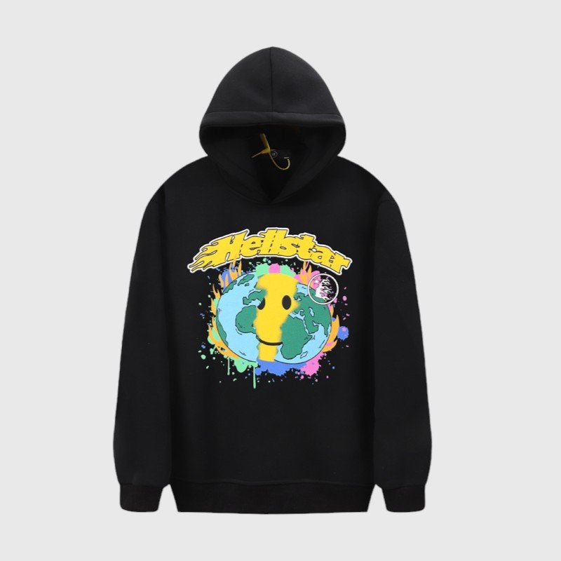 hellstar-smiley-world-hoodie-black.jpg Hellstar 'Smiley World ' Hoodie - Image 1