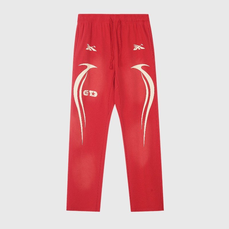 hellstar-sports-red-sweatpants-graphic-view.jpg Hellstar Sports Red Sweatpants - Image 1