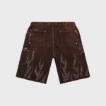 Hellstar Studded Denim Shorts Brown - Image 2