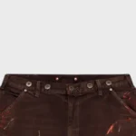 Hellstar Studded Denim Shorts Brown - Image 3