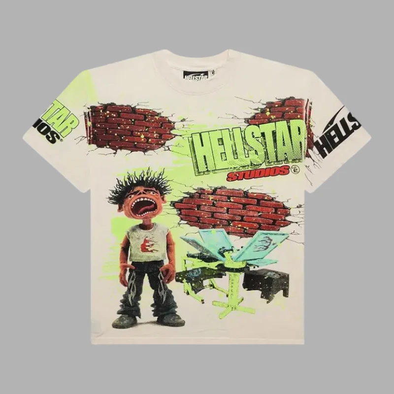 hellstar-studios-brick-wall-t-shirt-graphic.webp Hellstar Studios Brick Wall T-Shirt - Image 1