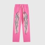 Hellstar Studios Flame Sweatpants Pink