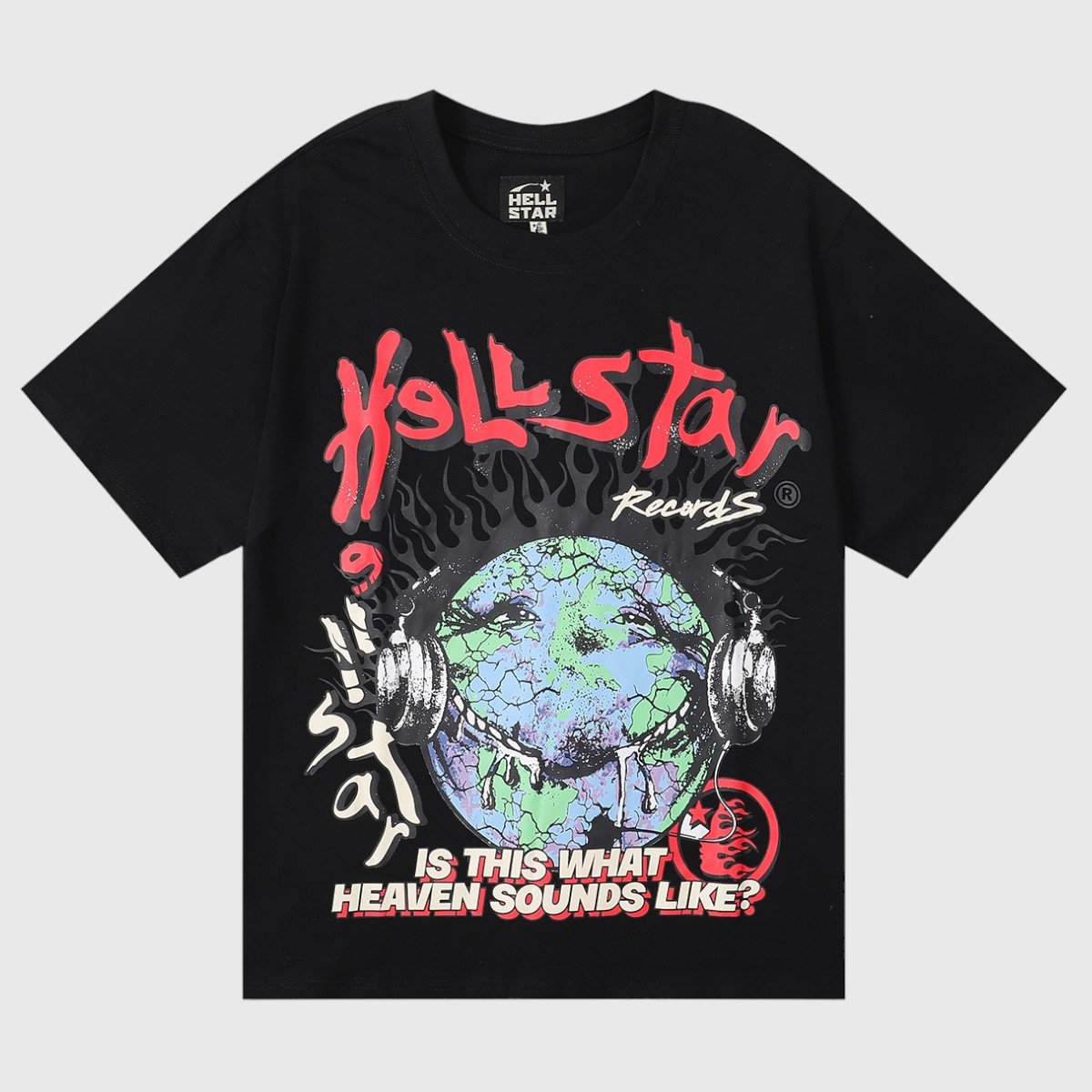 hellstar-studios-heaven-on-earth-black-graphic-t-shirt.jpg Hellstar Studios Heaven on Earth T-Shirt Black - Image 1