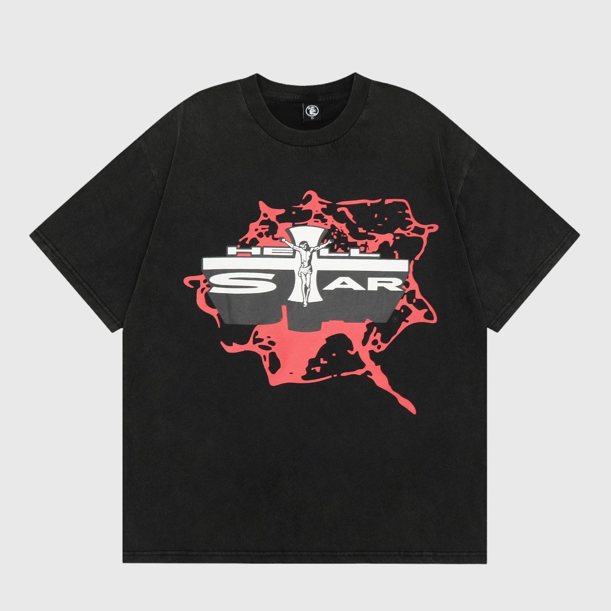 hellstar-studios-jesus-emblem-black-t-shirt.jpg Hellstar Studios Jesus Emblem T-Shirt Black - Image 1