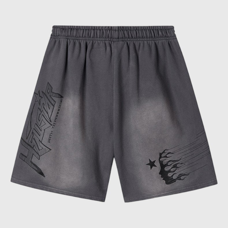 Hellstar Studios Records Shorts Jet Black - Image 2
