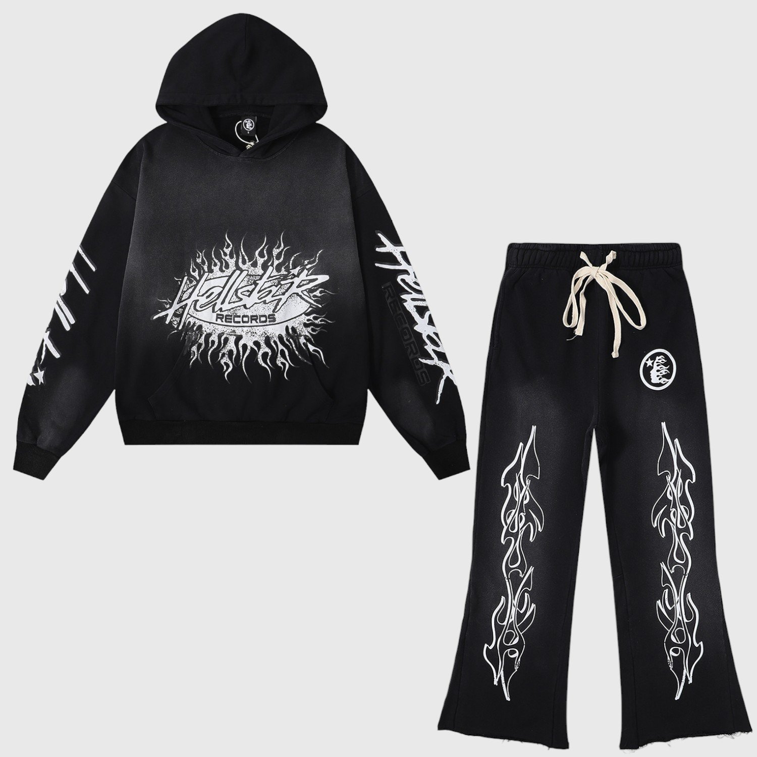 hellstar-studios-records-vintage-black-tracksuit.jpg Hellstar Studios Records Vintage Tracksuit Black - Image 1