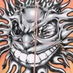 Hellstar Sun Zip-Up Orange Hoodie - Image 3