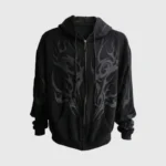 Hellstar Tribal Flame Zip-Up Hoodie