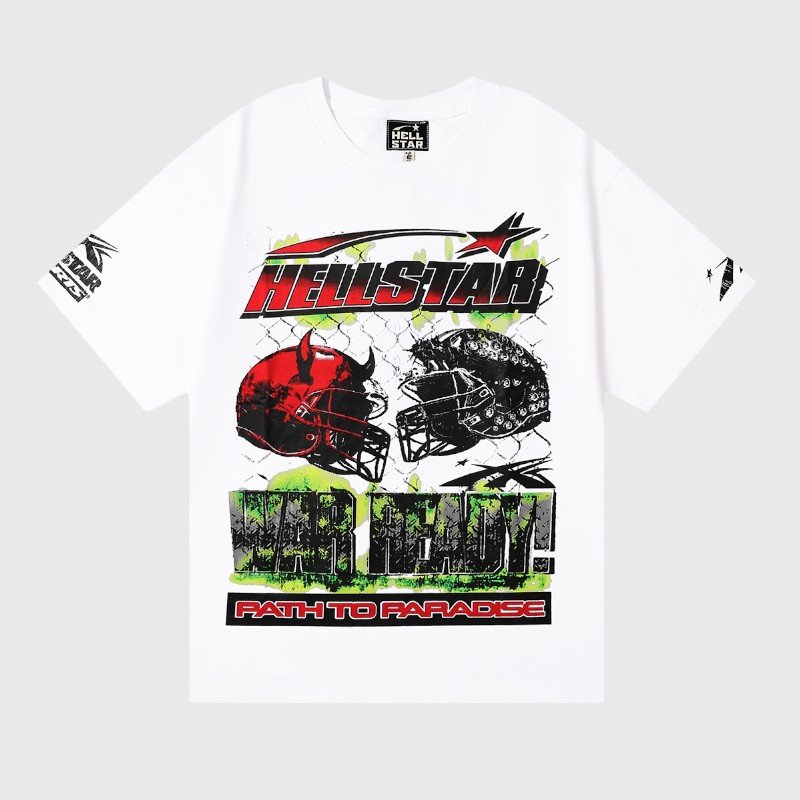 hellstar-war-ready-white-graphic-t-shirt.jpg Hellstar War Ready! T-Shirt White - Image 1