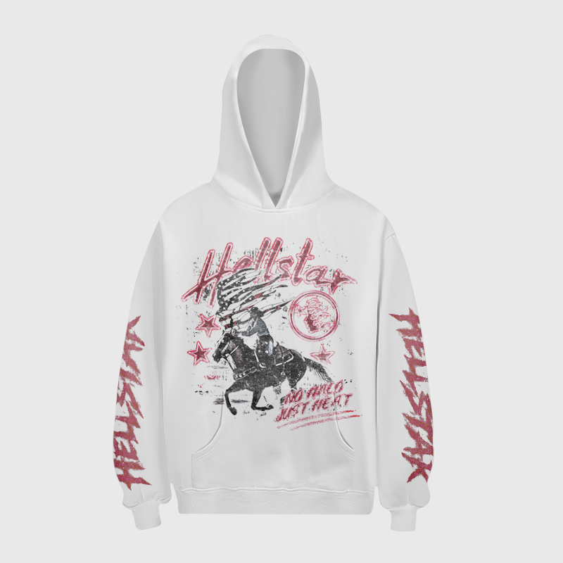 hellstar-white-horse-ride-hoodie.webp Hellstar Horse Ride Hoodie - Image 1