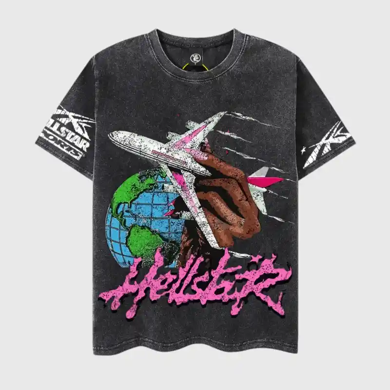 hellstar-worldwide-flight-t-shirt-graphic.webp Hellstar Worldwide Flight T-Shirt - Image 1